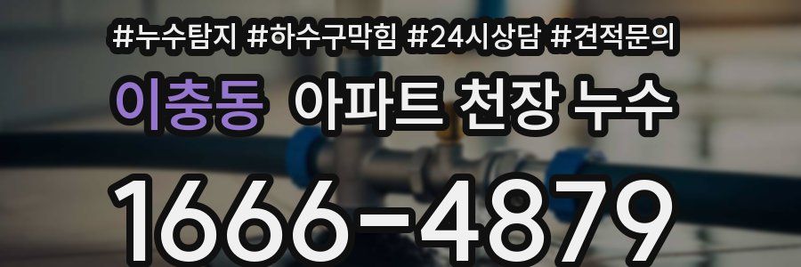 이충동 아파트 천장 누수