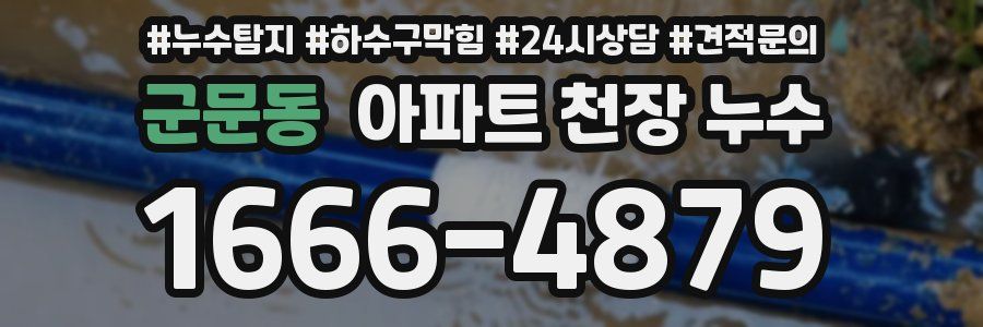 군문동 아파트 천장 누수