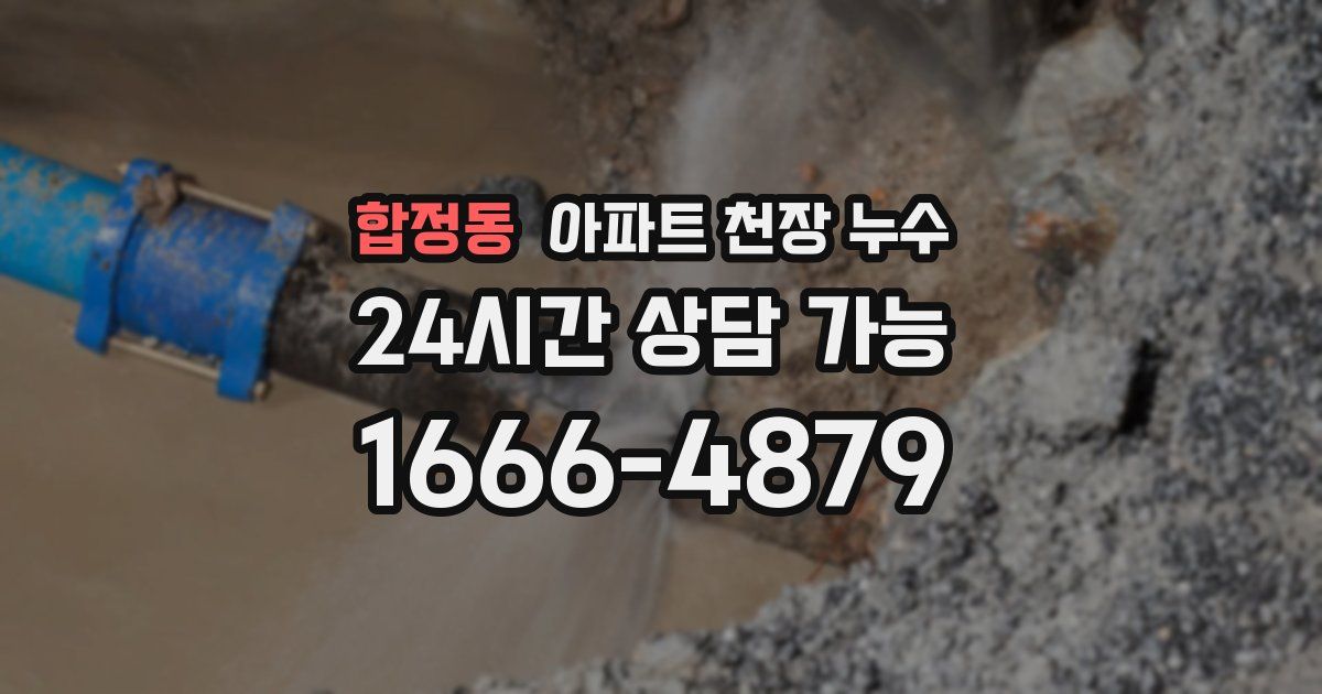 합정동 아파트 천장 누수