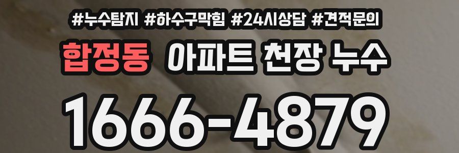 합정동 아파트 천장 누수