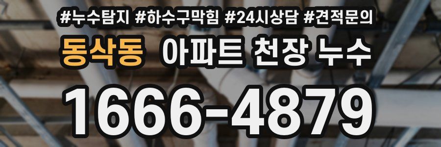 동삭동 아파트 천장 누수