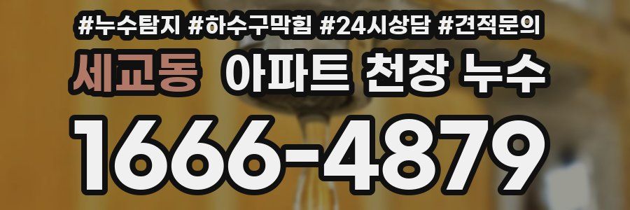 세교동 아파트 천장 누수