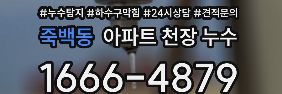 죽백동 아파트 천장 누수