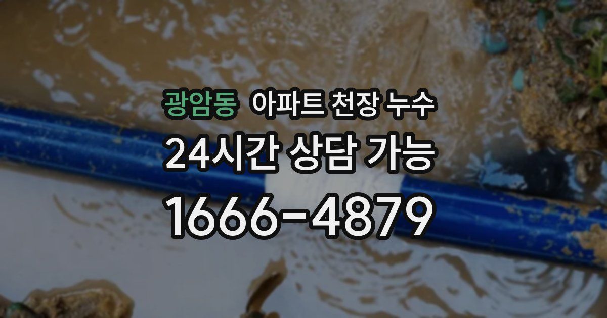 광암동 아파트 천장 누수