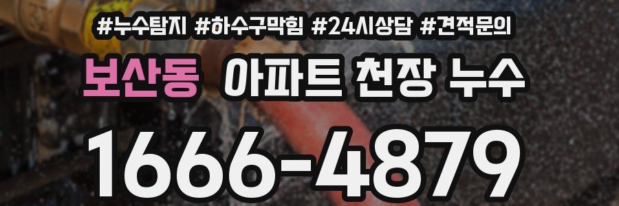 보산동 아파트 천장 누수