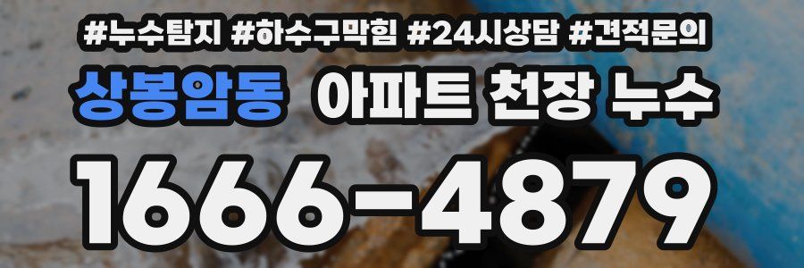 상봉암동 아파트 천장 누수