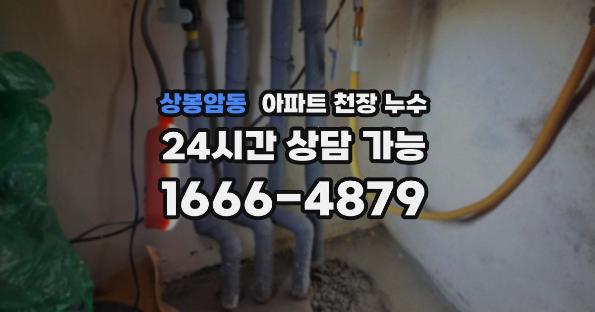 상봉암동 아파트 천장 누수