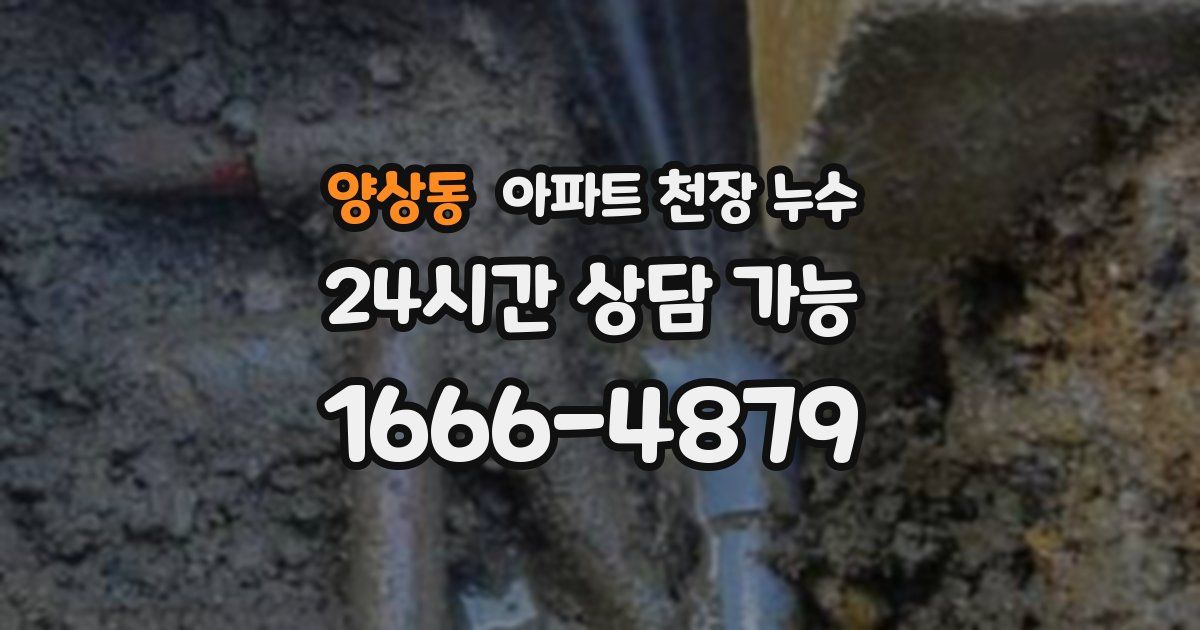 양상동 아파트 천장 누수