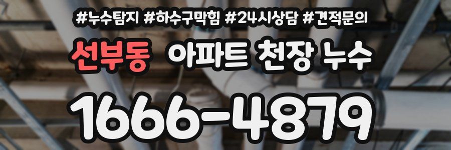 선부동 아파트 천장 누수