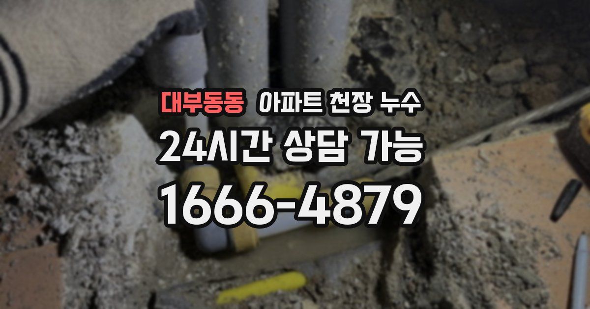 대부동동 아파트 천장 누수