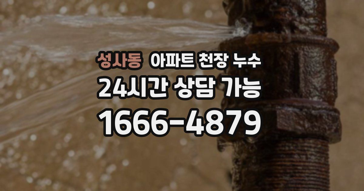 성사동 아파트 천장 누수