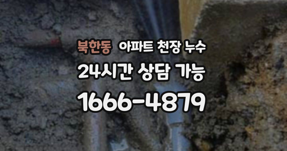 북한동 아파트 천장 누수