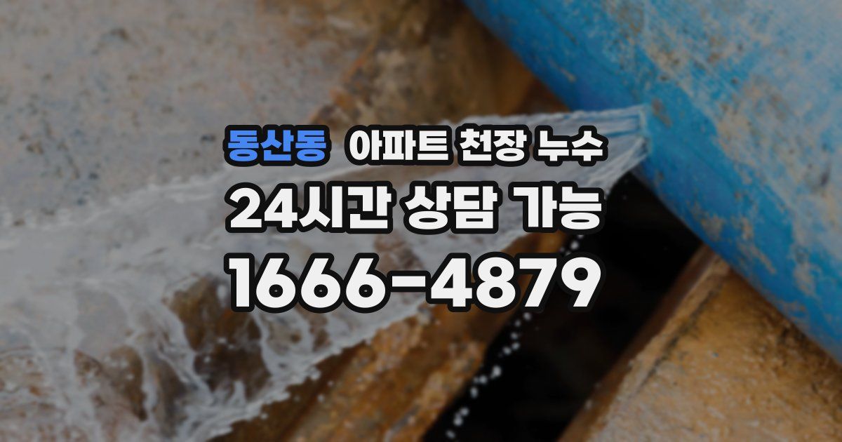 동산동 아파트 천장 누수