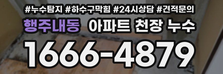 행주내동 아파트 천장 누수