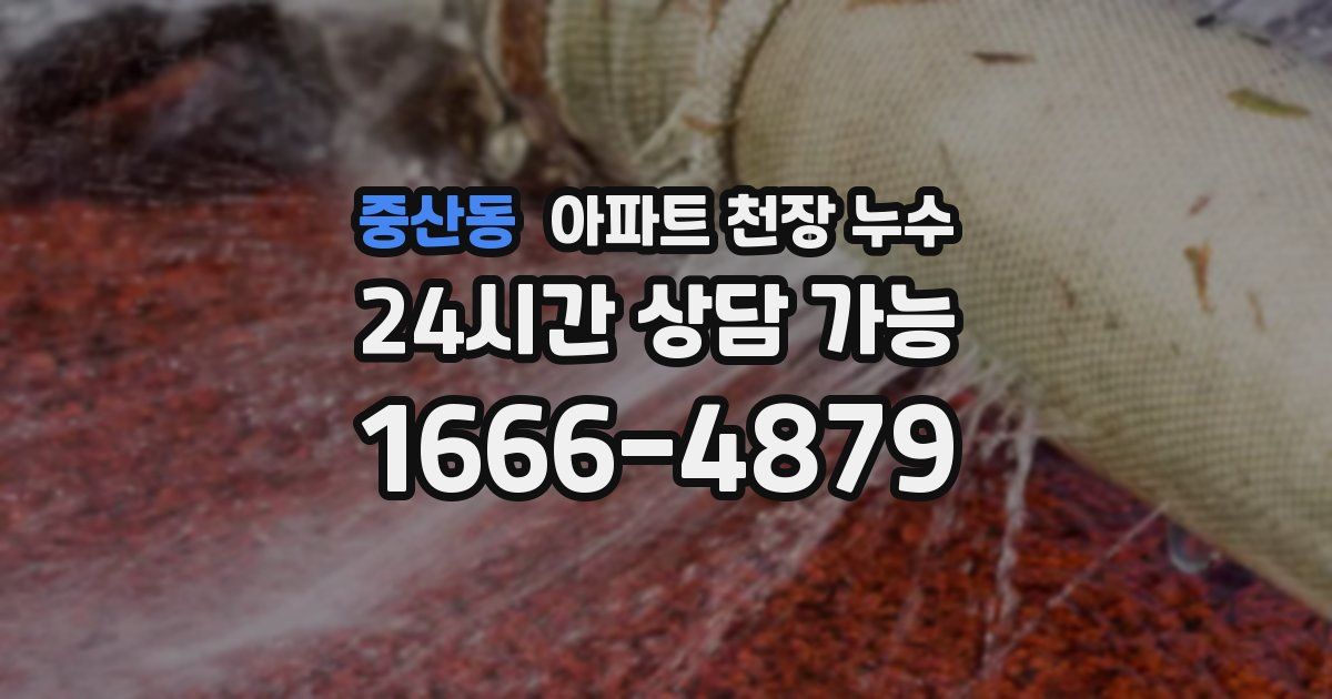 중산동 아파트 천장 누수