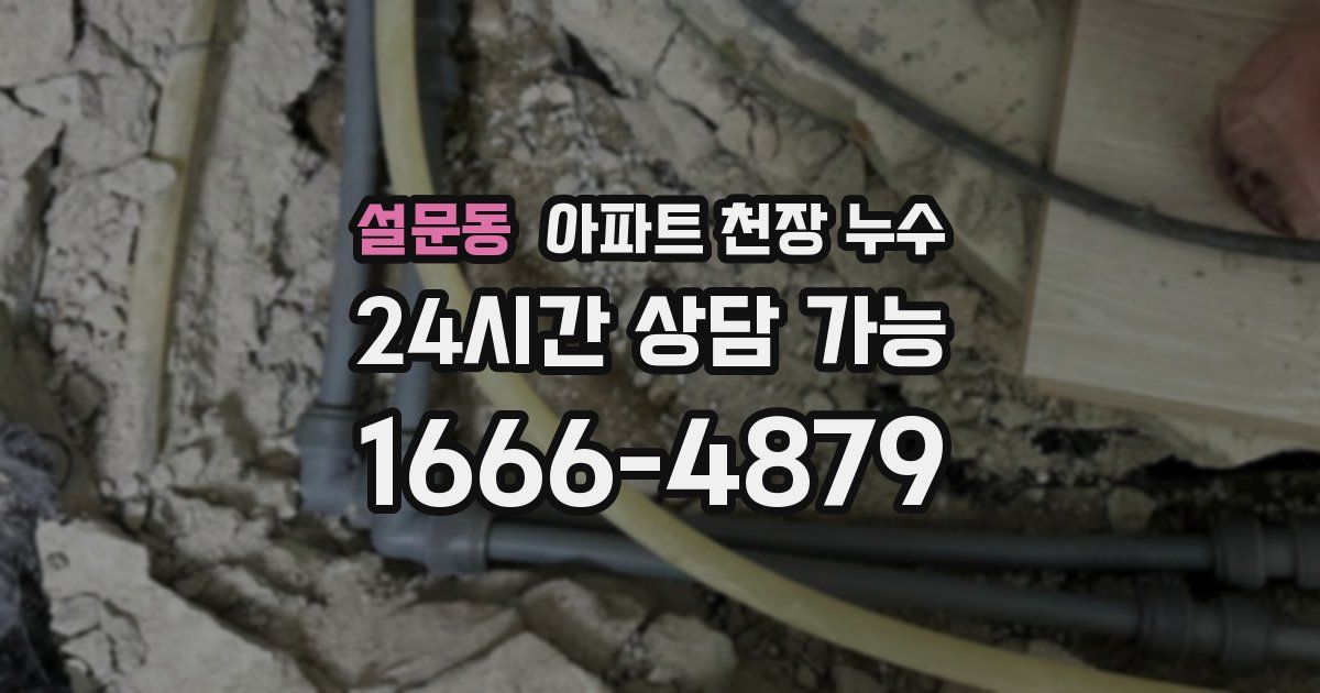 설문동 아파트 천장 누수