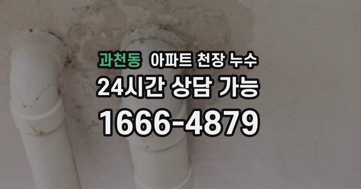 과천동 아파트 천장 누수