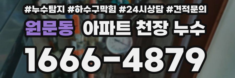 원문동 아파트 천장 누수
