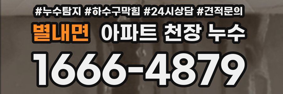 별내면 아파트 천장 누수