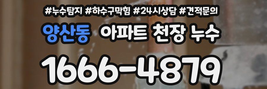 양산동 아파트 천장 누수