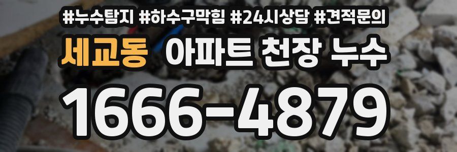 세교동 아파트 천장 누수
