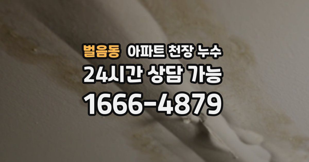 벌음동 아파트 천장 누수