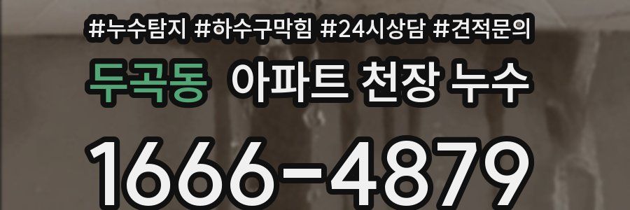 두곡동 아파트 천장 누수