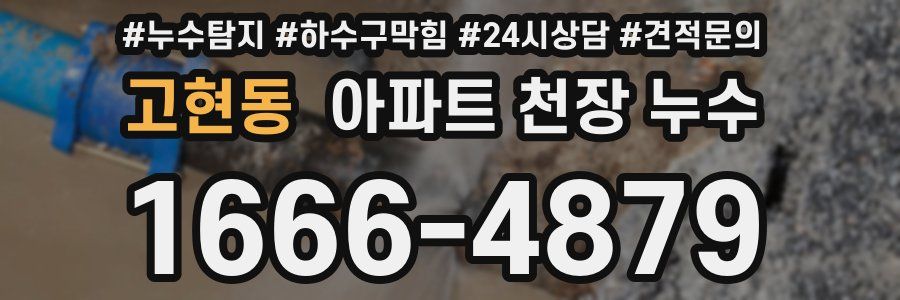 고현동 아파트 천장 누수