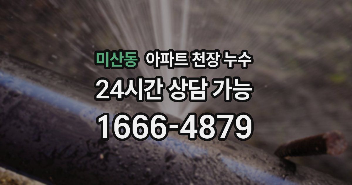 미산동 아파트 천장 누수