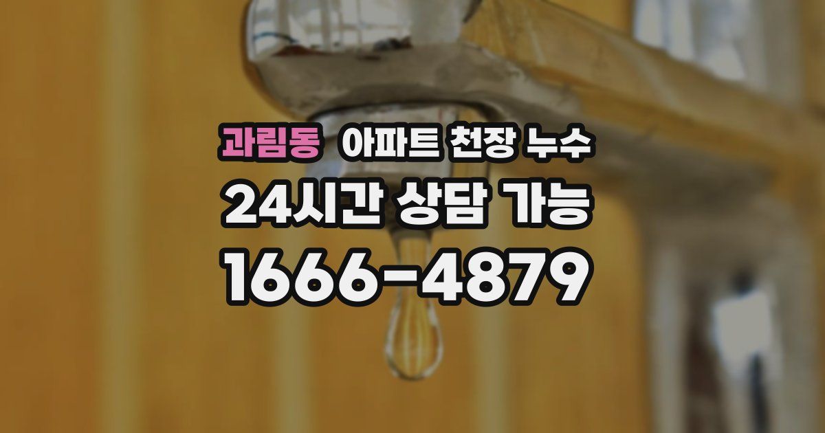 과림동 아파트 천장 누수