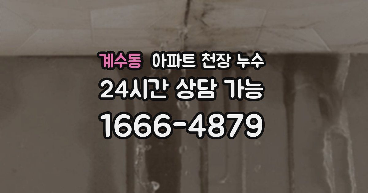 계수동 아파트 천장 누수