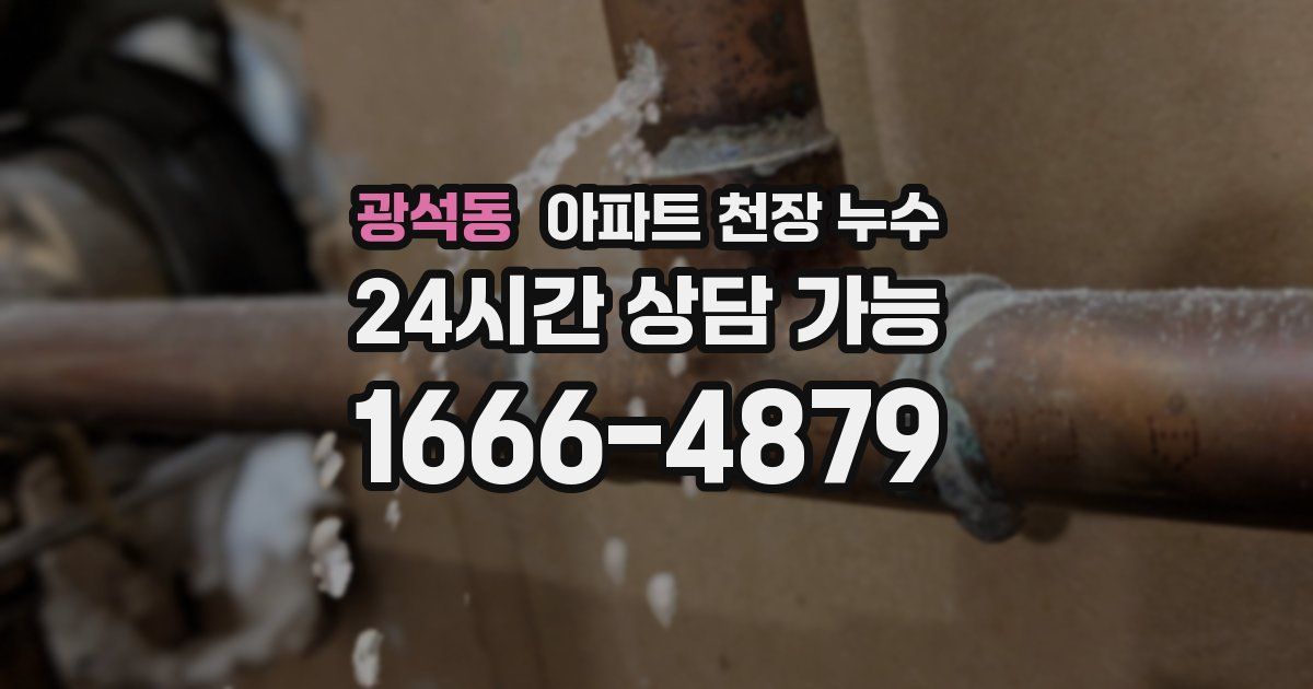 광석동 아파트 천장 누수