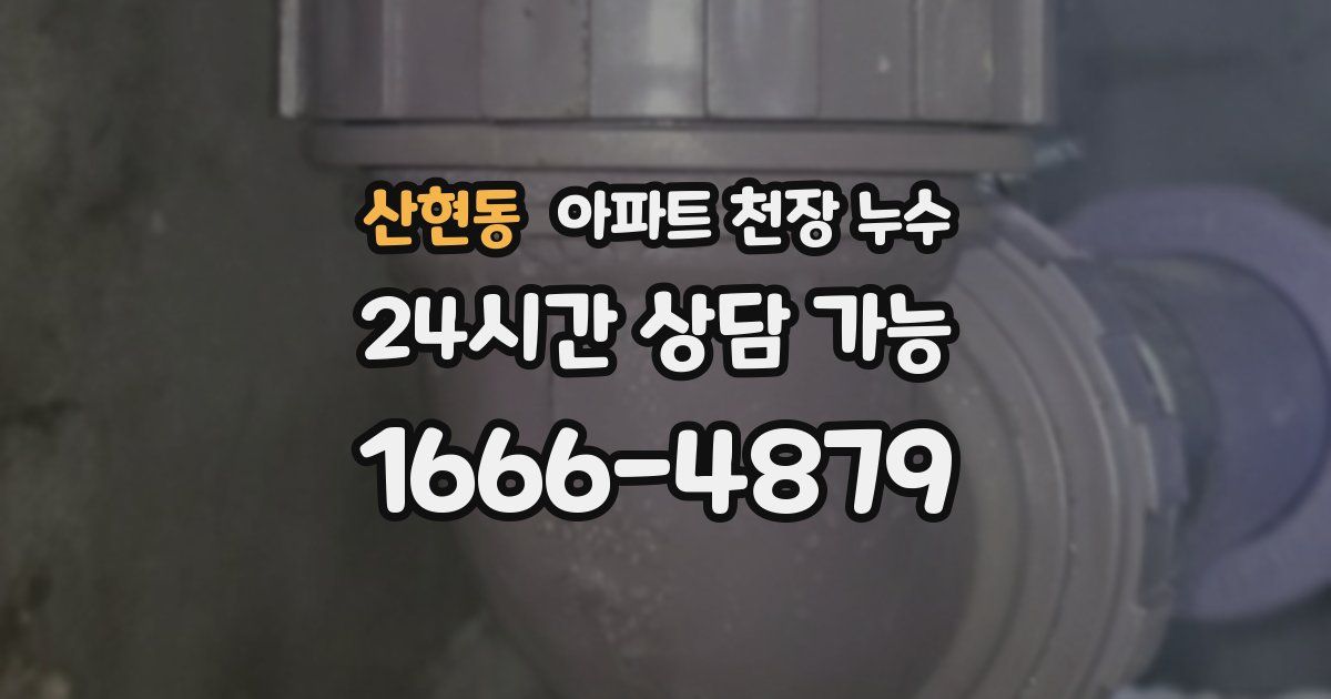 산현동 아파트 천장 누수