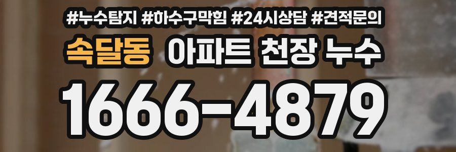 속달동 아파트 천장 누수