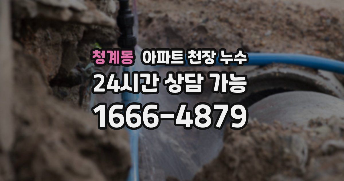 청계동 아파트 천장 누수