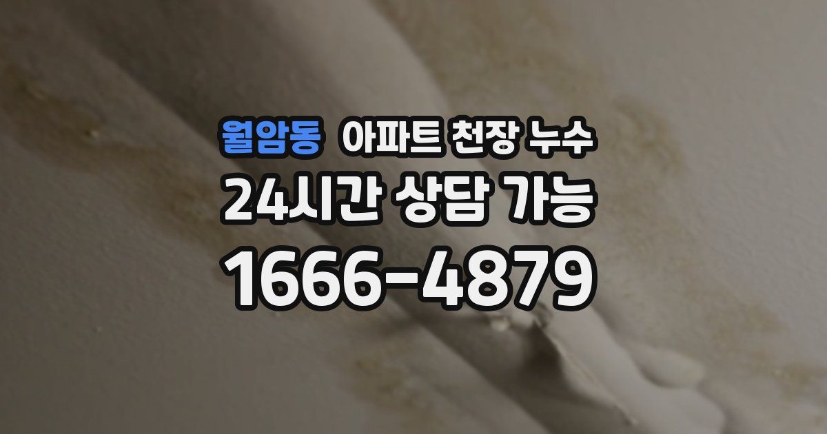 월암동 아파트 천장 누수