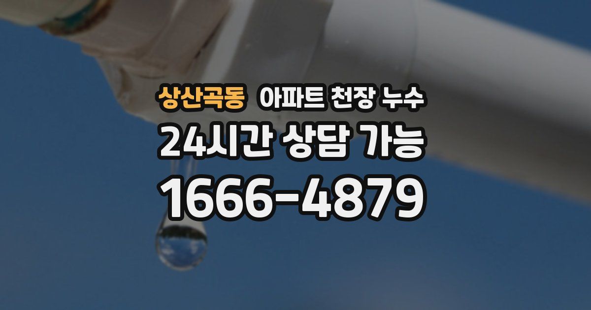 상산곡동 아파트 천장 누수