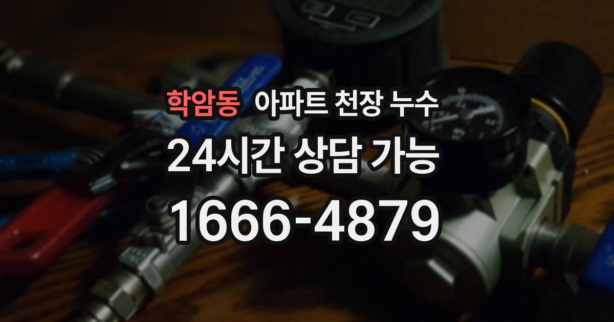 학암동 아파트 천장 누수