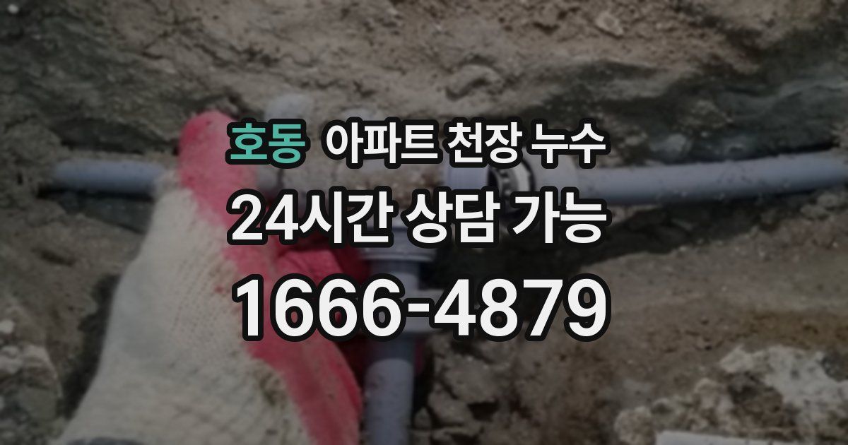 호동 아파트 천장 누수