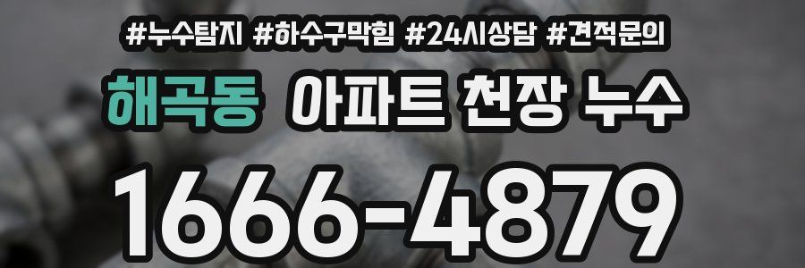 해곡동 아파트 천장 누수
