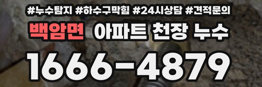 백암면 아파트 천장 누수