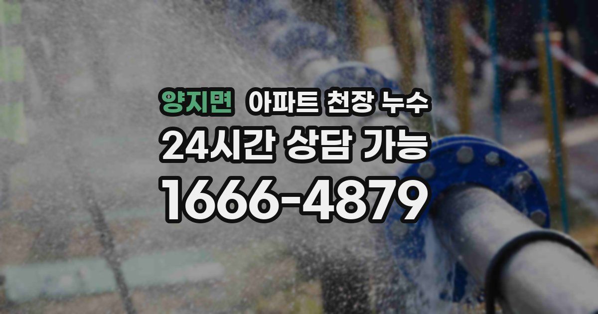 양지면 아파트 천장 누수