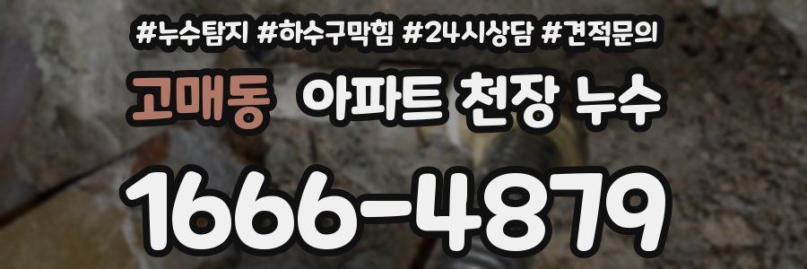 고매동 아파트 천장 누수