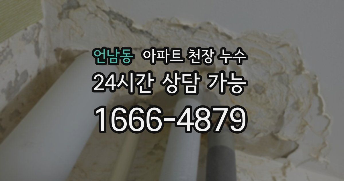 언남동 아파트 천장 누수