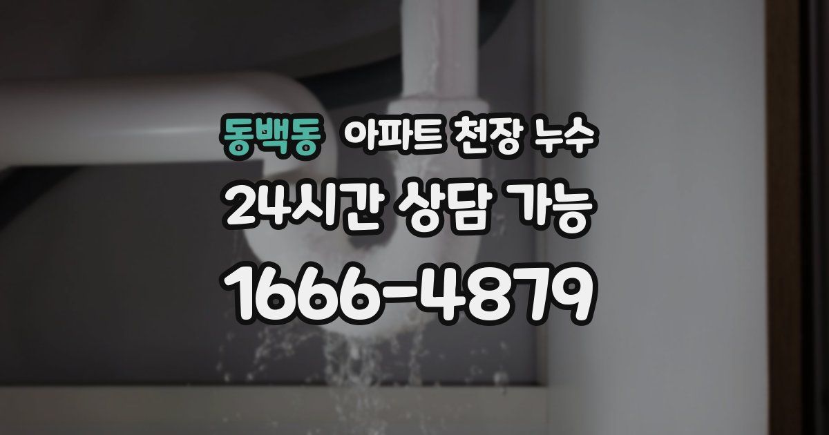 동백동 아파트 천장 누수