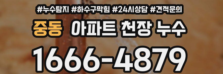 중동 아파트 천장 누수