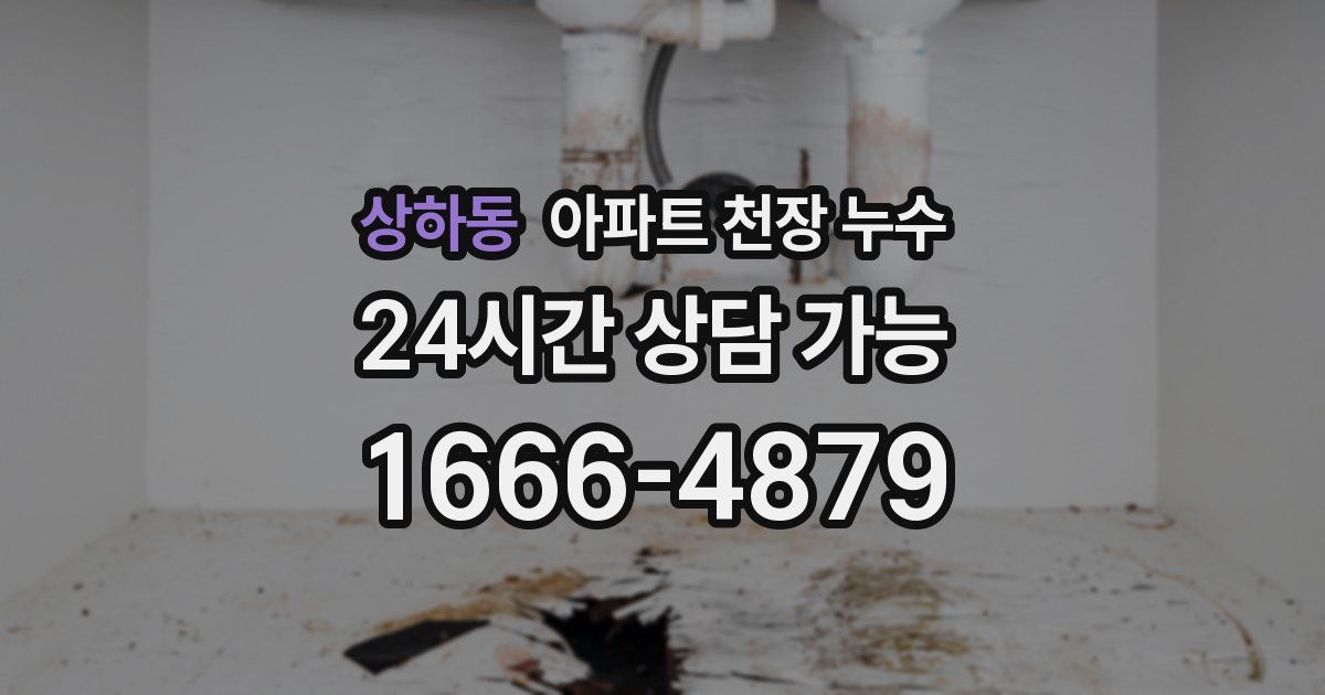 상하동 아파트 천장 누수