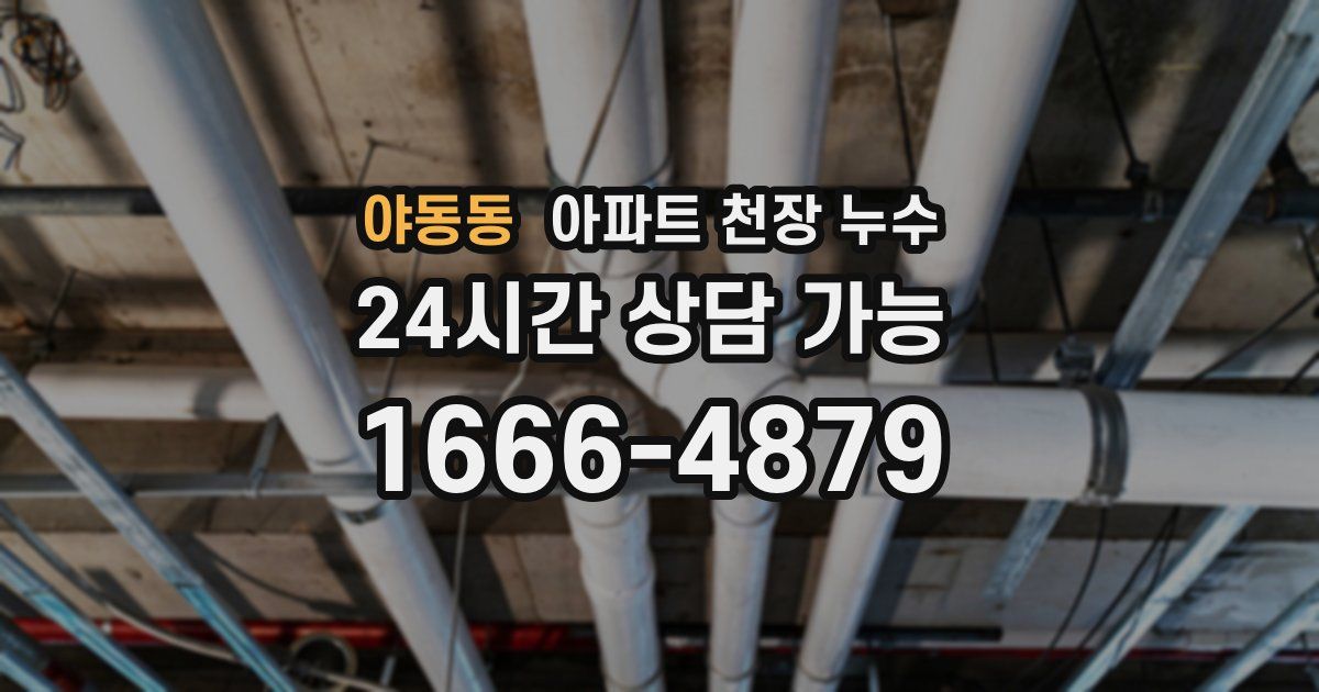 야동동 아파트 천장 누수