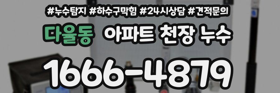 다율동 아파트 천장 누수