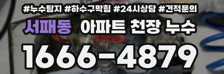 서패동 아파트 천장 누수